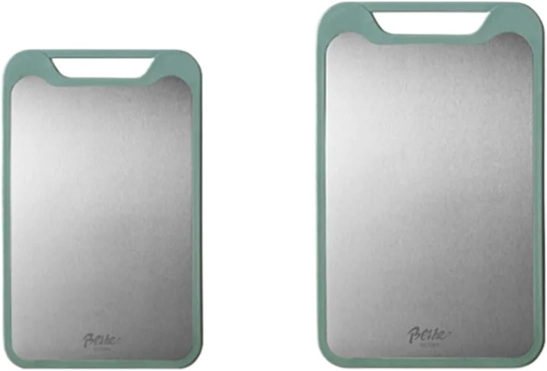 Compatible For 304 Stainless Steel Cutting Board Double-Sided Chopping Kitchen Fruit Rolling(3pcs,35x22cm)