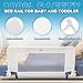 Salcod Universal Swing Down Crib Rail Guard, Convertible Crib Bed Rail for Toddlers, with Reinforced Wing Nut Safety System, Compatible with All Major Brand of Crib, White