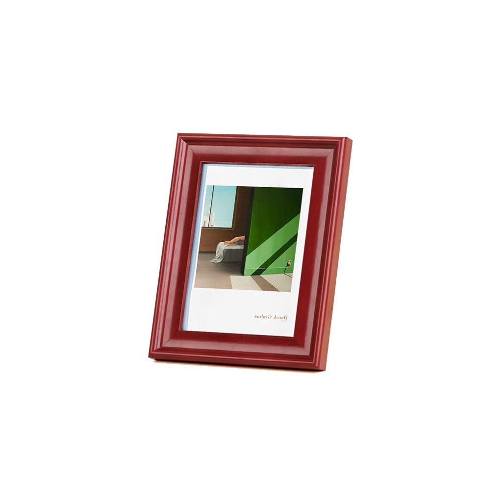 Cadre photo en bois rouge 5 pouces avec finition élégante pour vos souvenirs