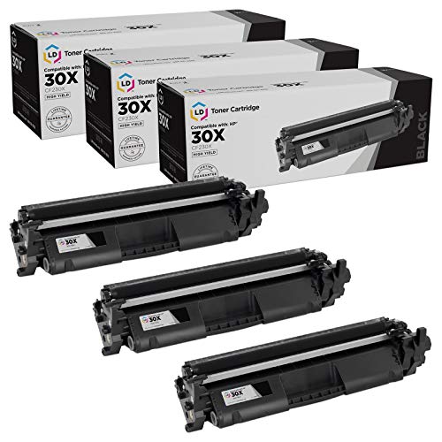 LD Compatible Toner Cartridge Replacement for HP 30X CF230X High Yield (Black, 3-Pack)