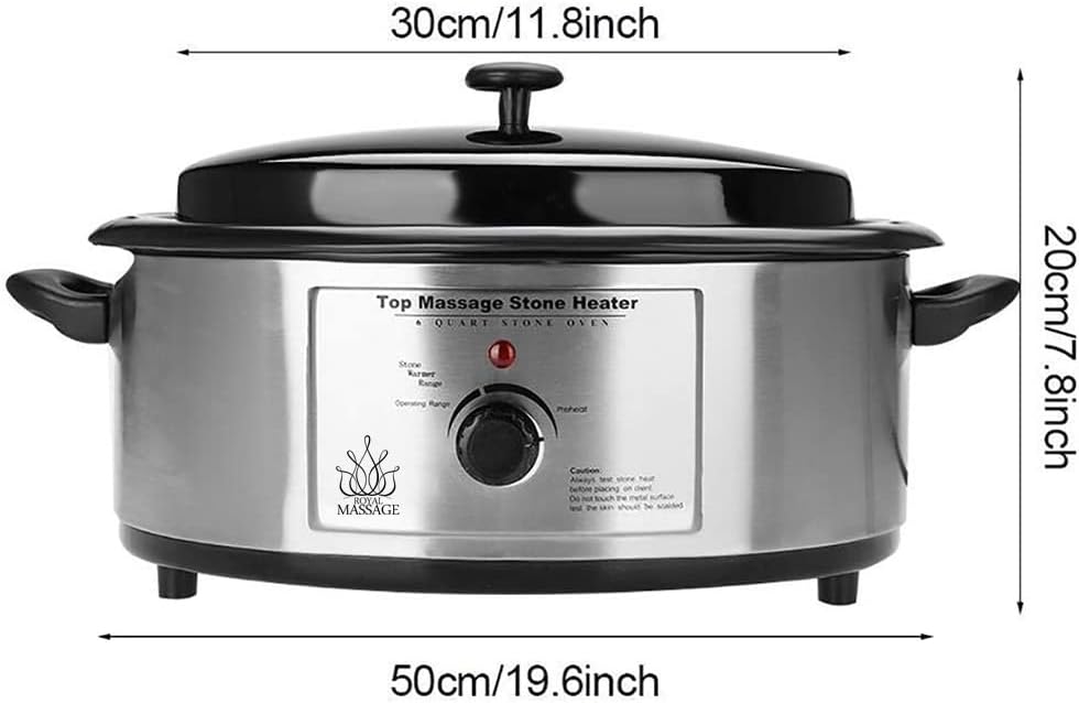 Royal Massage 6 Quart Hot Stone Heater - Hot Rock Massage Stone Therapy Warmer Heating Device - Professional Grade