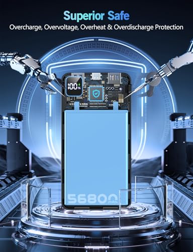 Portable Charger Power Bank, 56800mAh PD 22.5 W Fast Charging Battery Pack, Large Capacity Portable Power Bank for Camping Travel Essential Compatible with iPhone 17/16/15/14/13 Series, Samsung, iPad - Image 6