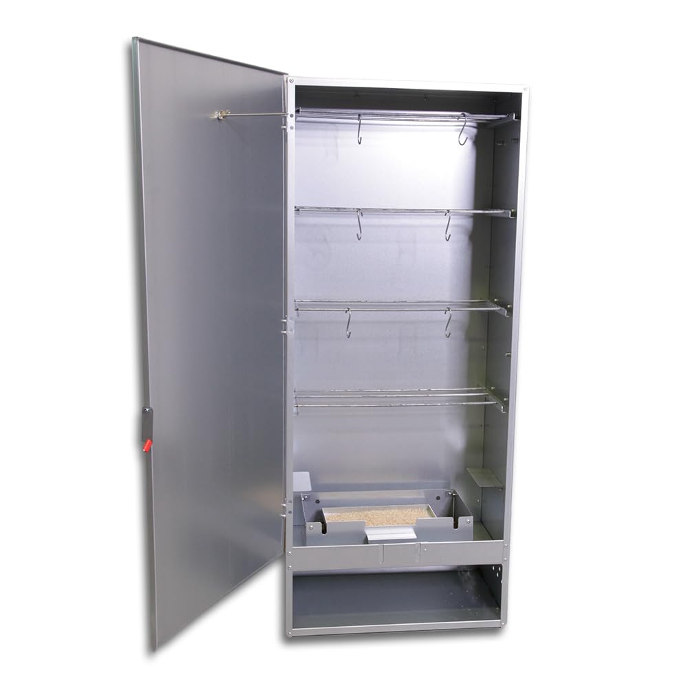 Fumoir 4 niveaux en tôle galvanisée, h 110 cm