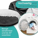ELONEO Drehkissen für Autositz, Drehsitz für Senioren, Einstiegshilfe/Ausstiegshilfe, Inkl. Zusatzbezug, rutschfest, Belastbar bis 150 Kg, Für Auto Sofa Sessel Stuhl (Ø 39, 1 STK.)