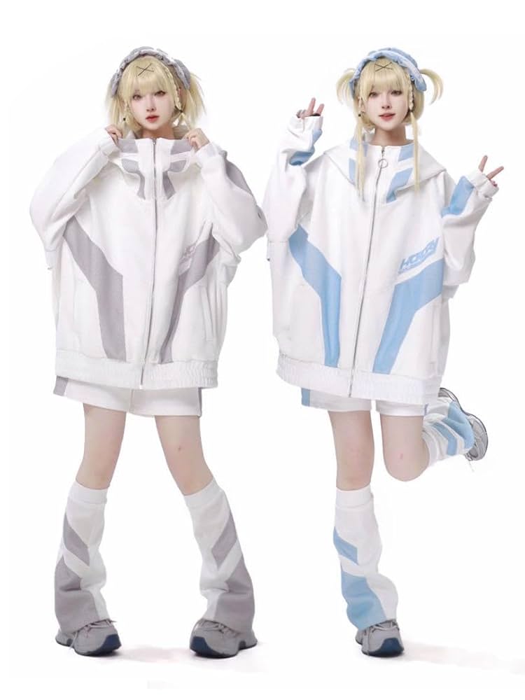 Amazon.co.jp: 天使界隈フルセット ジャージ 水色 推し活 地雷系