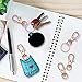 120PCS Premium Swivel Lanyard Snap Hook with Key Rings, Metal Keychain Hooks for Jewelry Making, Crafts (Rose Gold)
