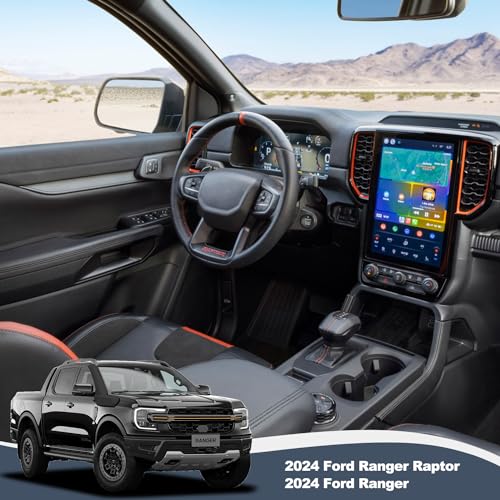 TUAMFO Para organizador de console central Ford Ranger 2024, para Ford Ranger Raptor 2024, caixa de