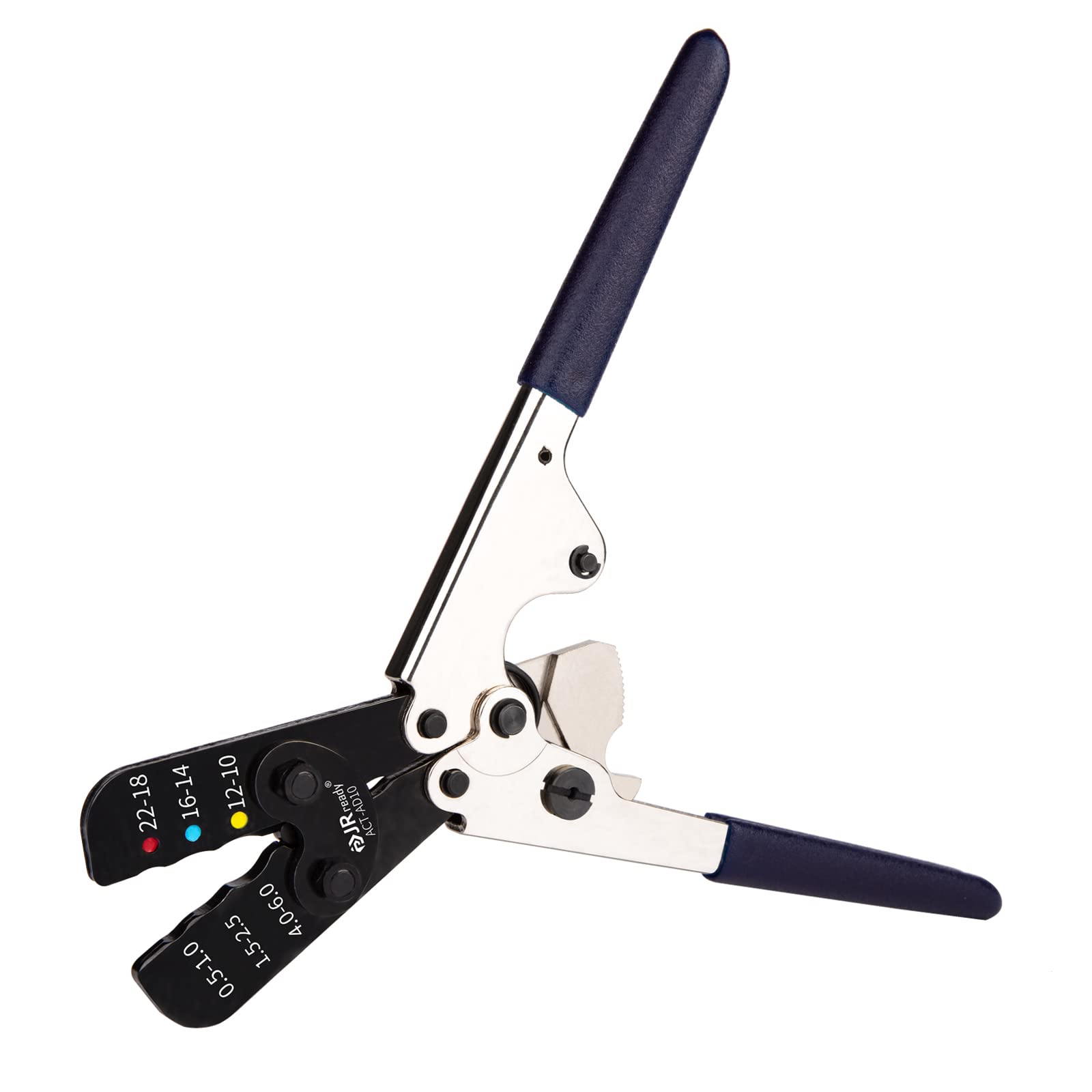 heat shrink Crimping Tool Kit, Ratcheting wire crimper for Insulated Terminals and butt splices in Wire 22-18, 16-14, 12-10AWG. Hand Crimping Pliers ACT-AD10