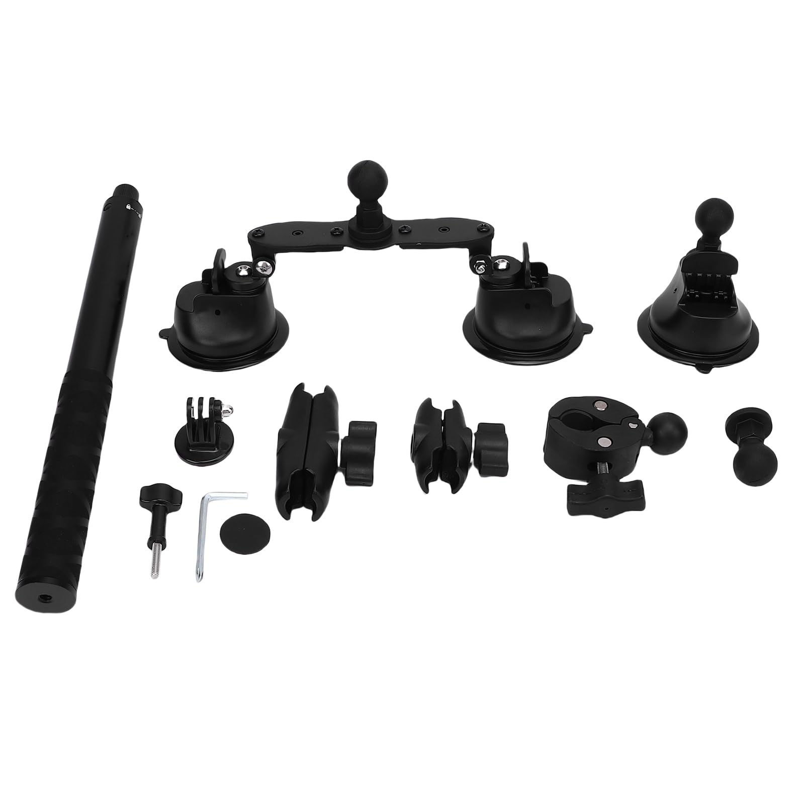 Kit Accessori Fotocamera Completo con Treppiede Stabile e Supporto Selfie per Action Camera, Montaggio Veloce per Riprese in Movimento, Compatibile Smartphone e Altre Action Camera