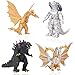 Godzilla Kuchendeckel simyron 4PCS Godzilla Tortendekoration Mini Dinosaurier Figuren Set,Godzilla Spielzeug King Of The Monster Kuchendekoration Dinos Spielzeug Kunststoff Modell für Party Dekoration