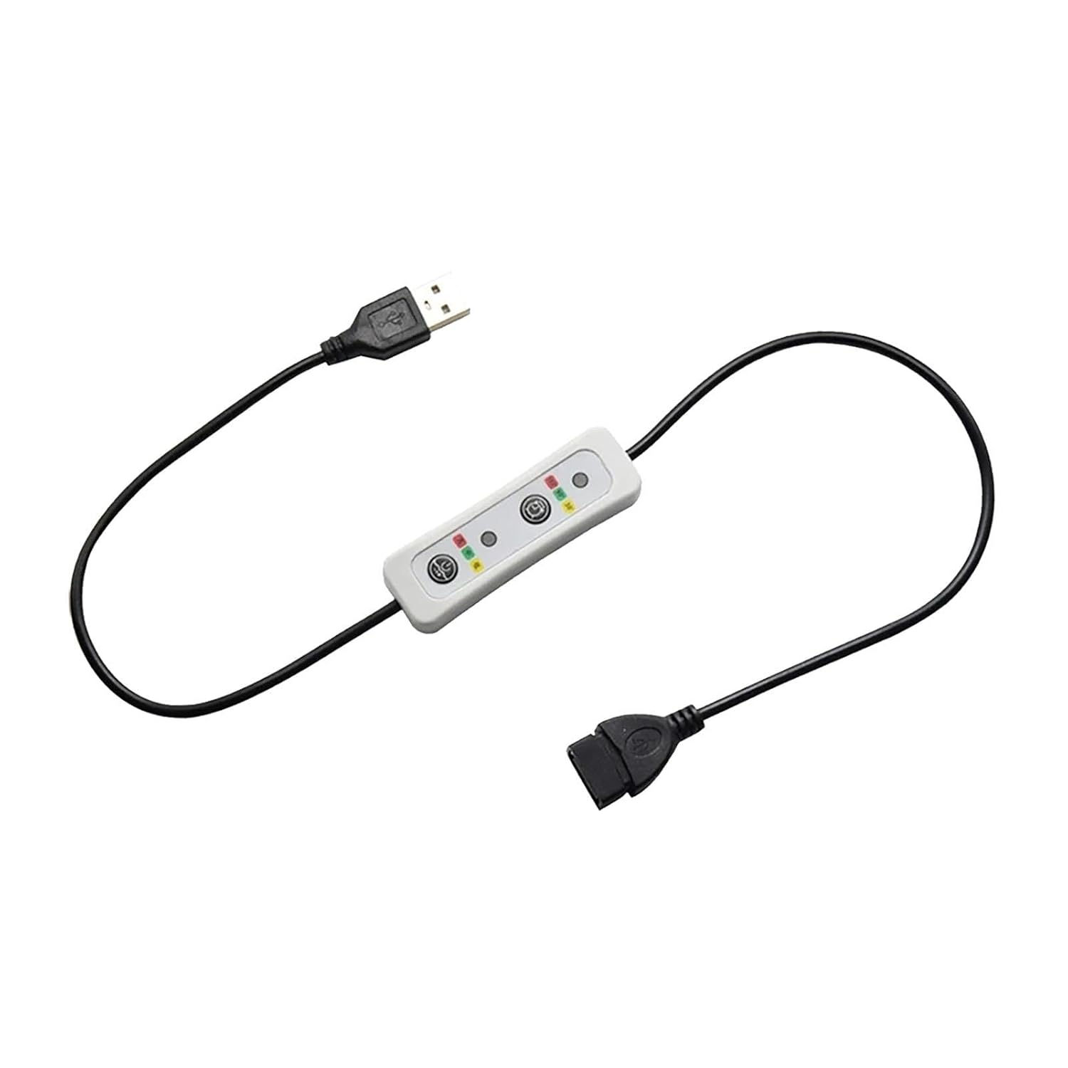 USB Timer Switch Extension Cable Controller, DC 5V 60cm, USB Extension Cord Power Timer Cord for Desk Lamp Lights Ceiling Fan