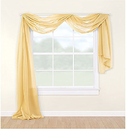 1 X Beautiful Elegant Voile Sheer Valance Scarf 37