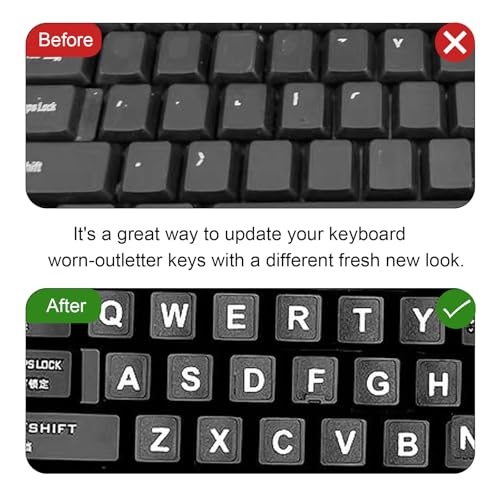 Juego de 2 pegatinas para teclado en inglés miniatura 5