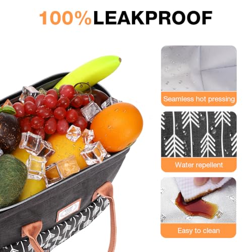 Miniatura 2 de Lekesky Bolsa Termica Porta Alimentos Impermeable Lonchera Para Mujer Con Gran Capacidad, Ideal Para Trabajo, 11l, Nergo