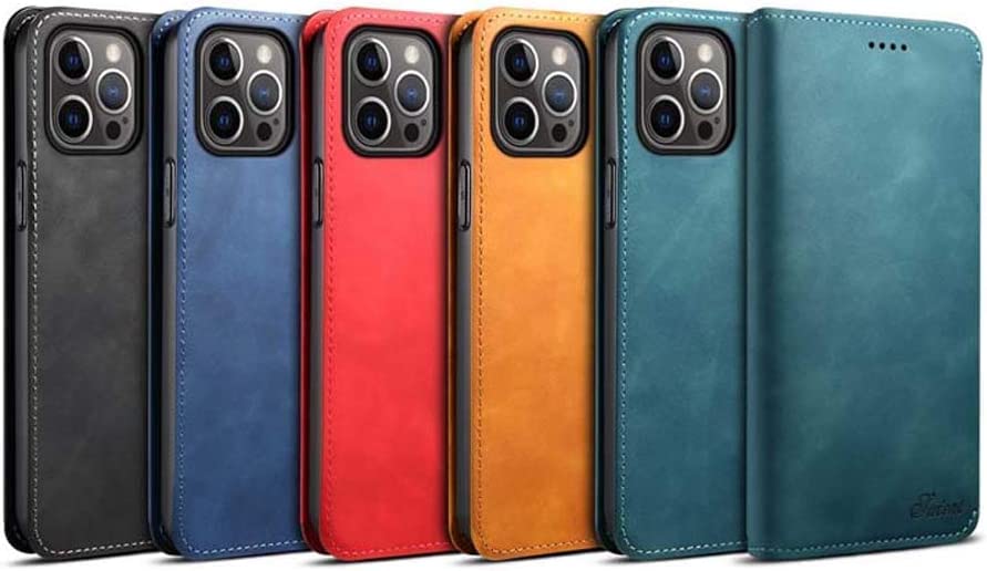 Étui iPhone 11 Pro Max en cuir noir à rabat avec coque interne TPU