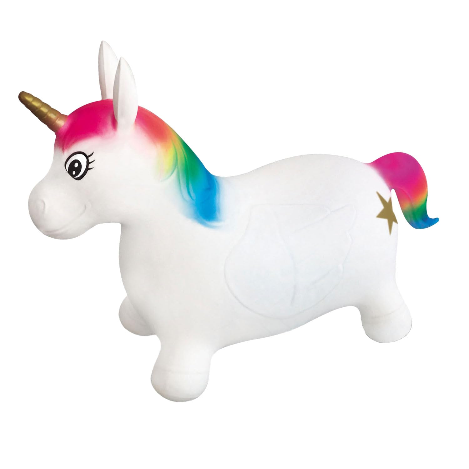 Mondo Toys - Unicorn Ride-On Unicorno gonfiabile cavalcabile per bambini - Unicorno Gonfiabile da Cavalcare - Animale saltellante - Alta qualità - 09132