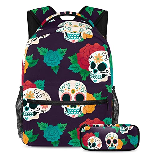 Sac à dos de voyage avec porte-bouteille et étui à stylos pour enfants
