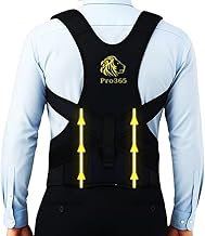 PRO365 Full Back Neoprene Posture Belt | Back Corrector | S-XXL Universal Size | Spine Tubes | Premium Body Hugging Fabric | Unisex | Back Support Belt | 1 Year Warranty |