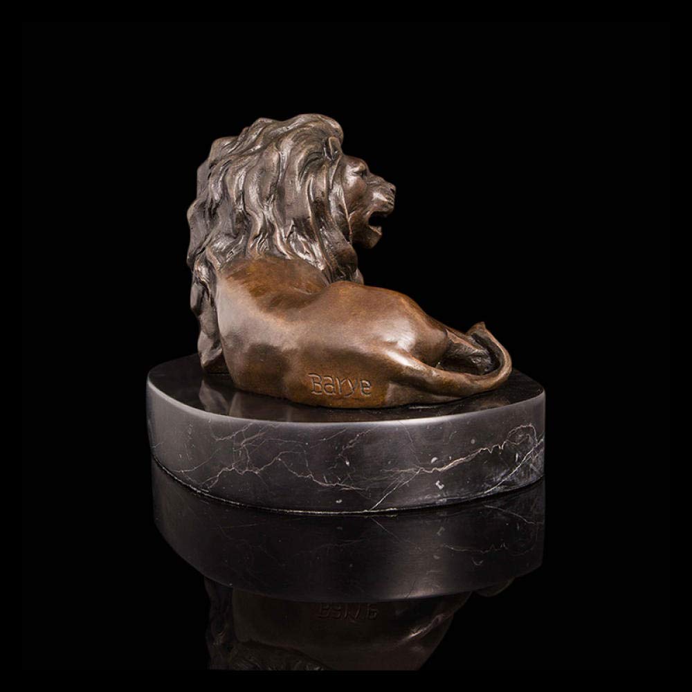 Amazon.co.jp: 像の置物 獅子像横臥ブロンズ像動物アート彫刻家の装飾