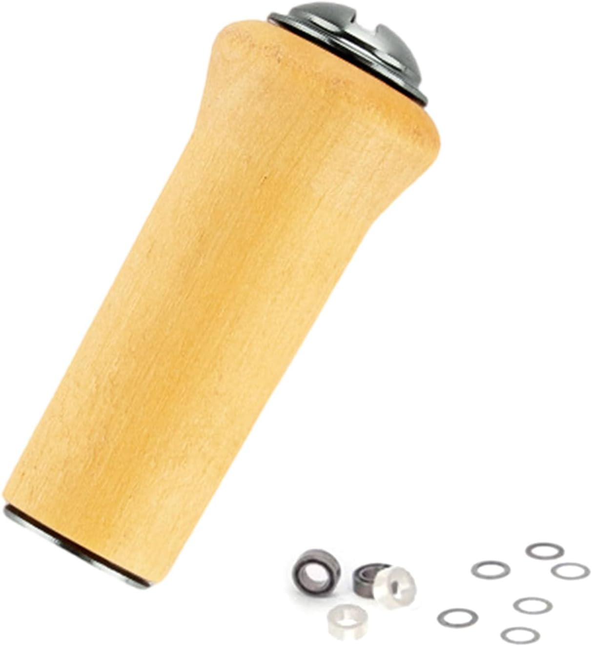 TINGUT ソリッドウッドハンドル ベイトキャスティング フィッシングリール ロッカーハンドル 交換用 キャスティングリールハンド