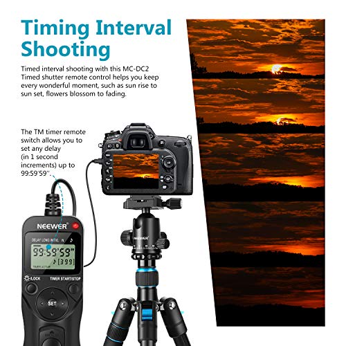 Disparador remoto digital Neewer con pantalla LCD y retardo programable 6