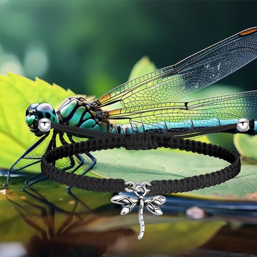 HOLLP Dragonfly Inspirational Jewelry Best Friend Gift Dragonfly Braided Rope for Dragonfly Lover4