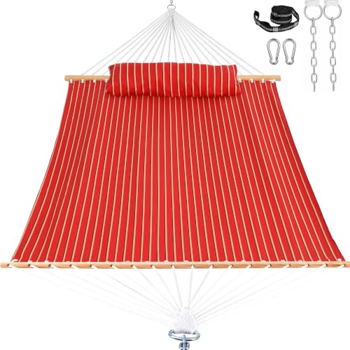 Image of Lazy Daze 12 FT Sunbrella Fabric Hammock, Non-Fading Double Outdoor Hammock