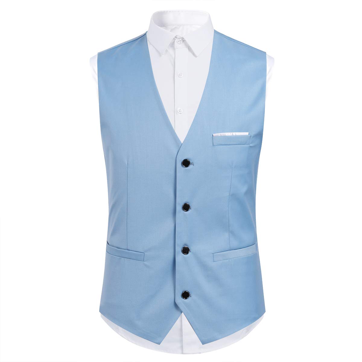 Sliktaa Traje Hombre 3 Piezas Slim Fit Formal Smoking Boda Negocios Noche (Chaleco y Pantalones), rojo