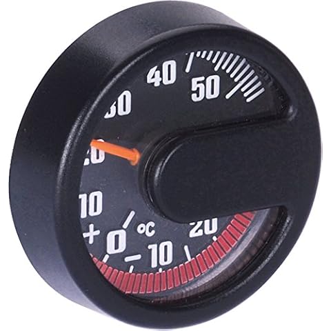 hr-imotion Thermometer for Indoor and Outdoor Use Made in Germany (10110001 Black Thermometer 44 x 13 mm) Cover