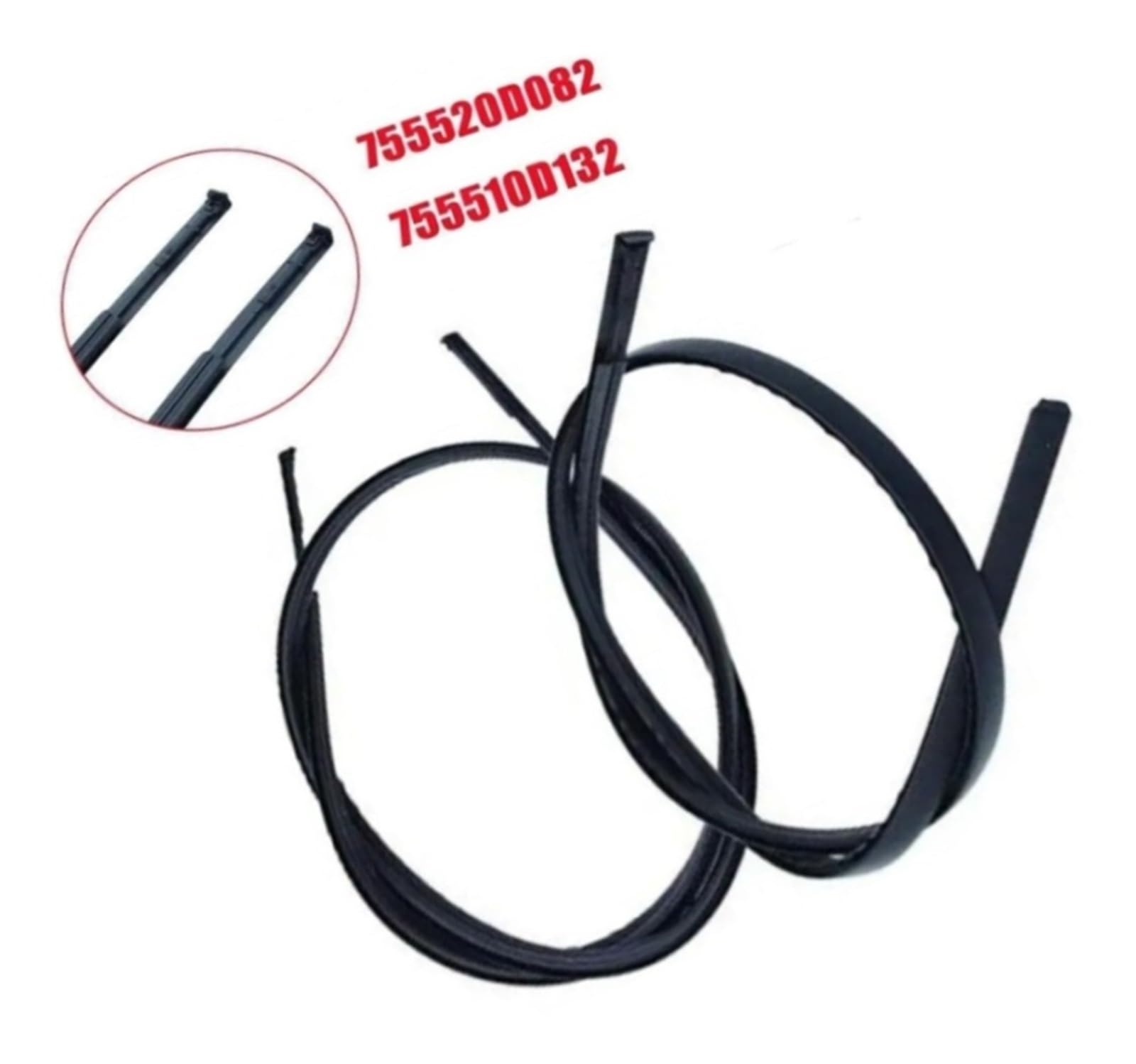 For Toyota Yaris Hatchback 2014-2018, guarnizione for modanatura antigoccia sul tetto lato sinistro e destro, 755520D082, 755510D132.
