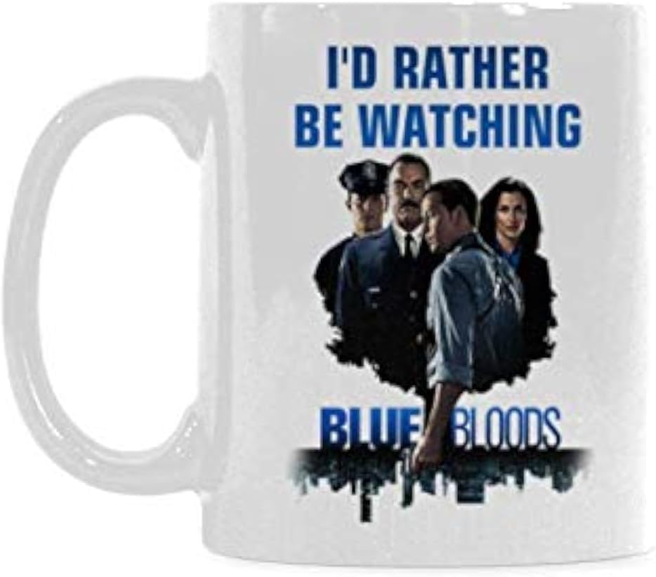 I'd Rather Be Watching Blue Bloods Coffee Mug or Tea Cup,Ceramic Material Mugs,White 11oz