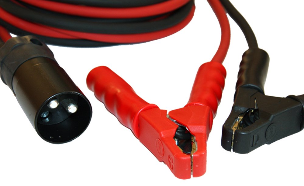 SET TS 170 - Cable de Arranque (35 mm², Cobre, 5,00 m, Conector OTAN, con Pinzas de Chapa de Acero, con Circuito de protección)