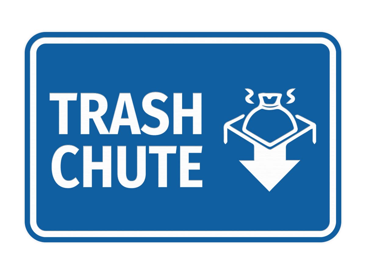 Classic Framed Trash Chute Sign (Blue) - Large : Amazon.ca: Home