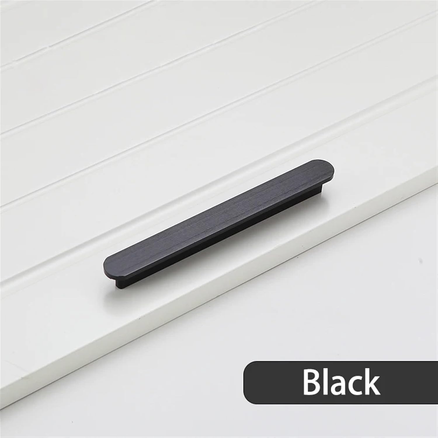 American Black Gold Cabinet Handles Aluminum Alloy T Bar Kitchen Cupboard Pulls Drawer Knobs Long Furniture Handle Hardware 1Pcs (Color : Black, Size : Center-192mm)