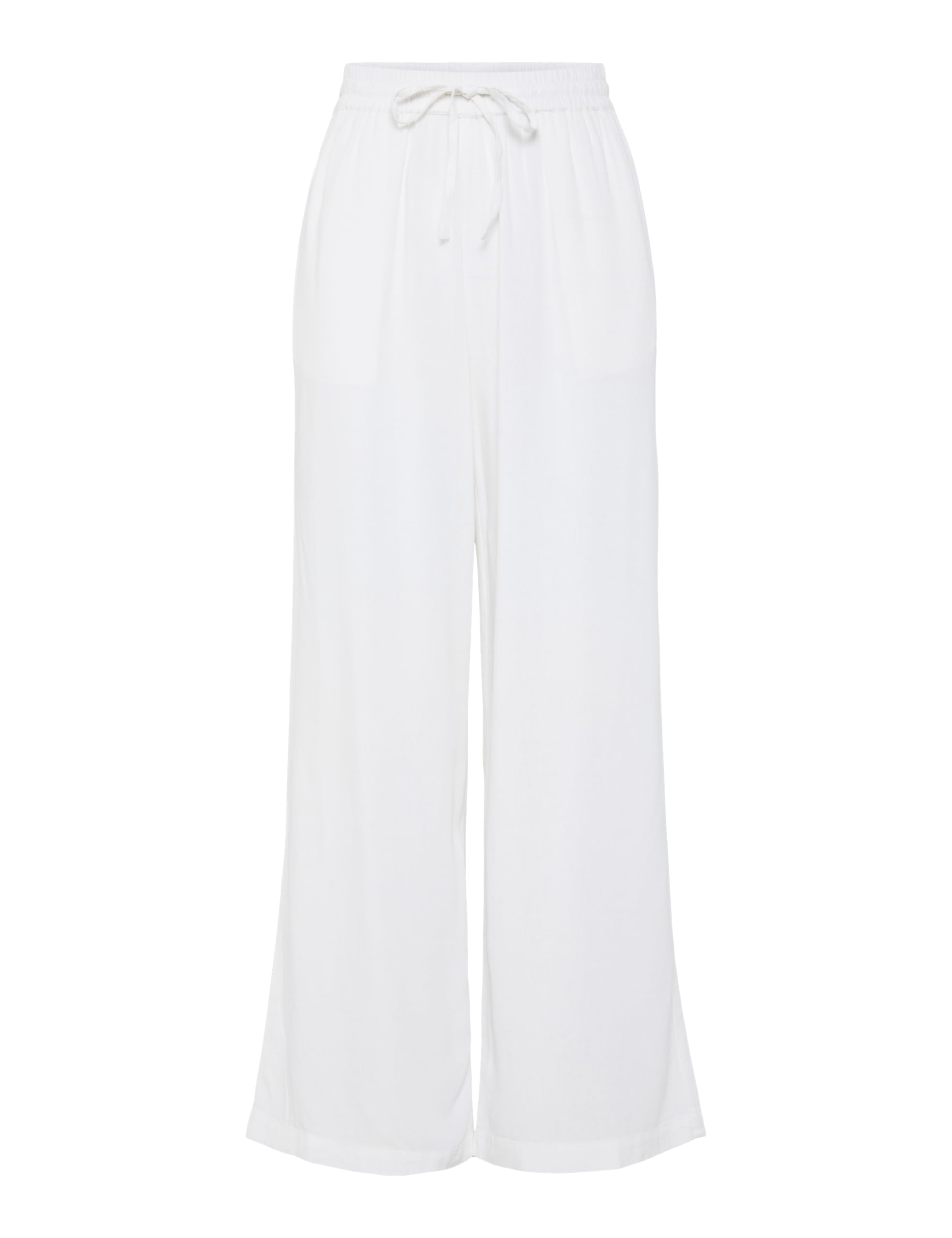PIECES Pcpia Hw Wide Pants Pwp Mm Noos, Bright White, L