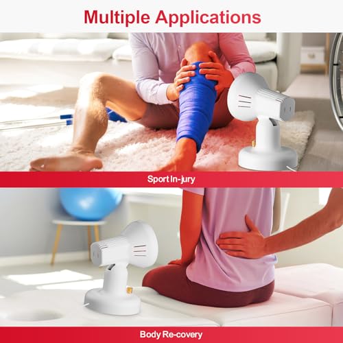 Cozion Rotlichtlampe Wärmelampe 150W Infrarotlampe Infrarotlicht Wärmestrahler mit Stufenlosem Dimmer & Einstellbarem Winkel, Wärmelampe für Entspannung und Wohlbefinden