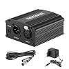 Neewer® 1- Channel 48V fantoom voeding zwart met adapter en een XLR audiokabel voor alle condensor microfoons muziek…