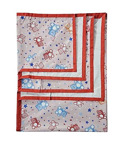 Image of EcoSoft Plastic Sheet,PVC Sheet for Kids,Rubber Sheet for Babies,Bed Wetting Protector(90 x 135 cm) (Pink STARBEAR)