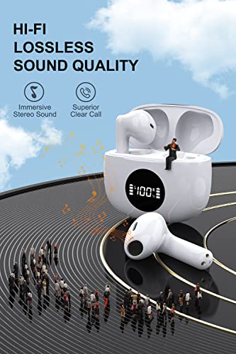 Olatoo Wireless Earbuds, Bluetooth 5.3 Headphones With Charging Case, Touch Control In-Ear Stereo Earphones With Mic For Android/Ios Cellphone, Sweatproof Cordless Earphones For Running Workout #TOP4