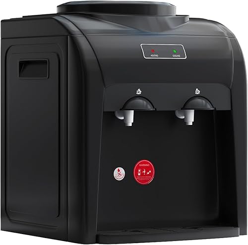 Miniatura 4 de Dispensador de enfriador de agua para encimera, dispensador de agua fría y caliente, enfriador de agua de carga superior, capacidad para botellas de