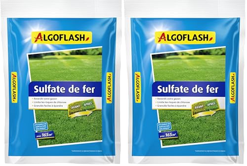 Sulfate de Fer Algoflash 5 Kg en lot de 2 pour l'entretien et le soin de votre gazon