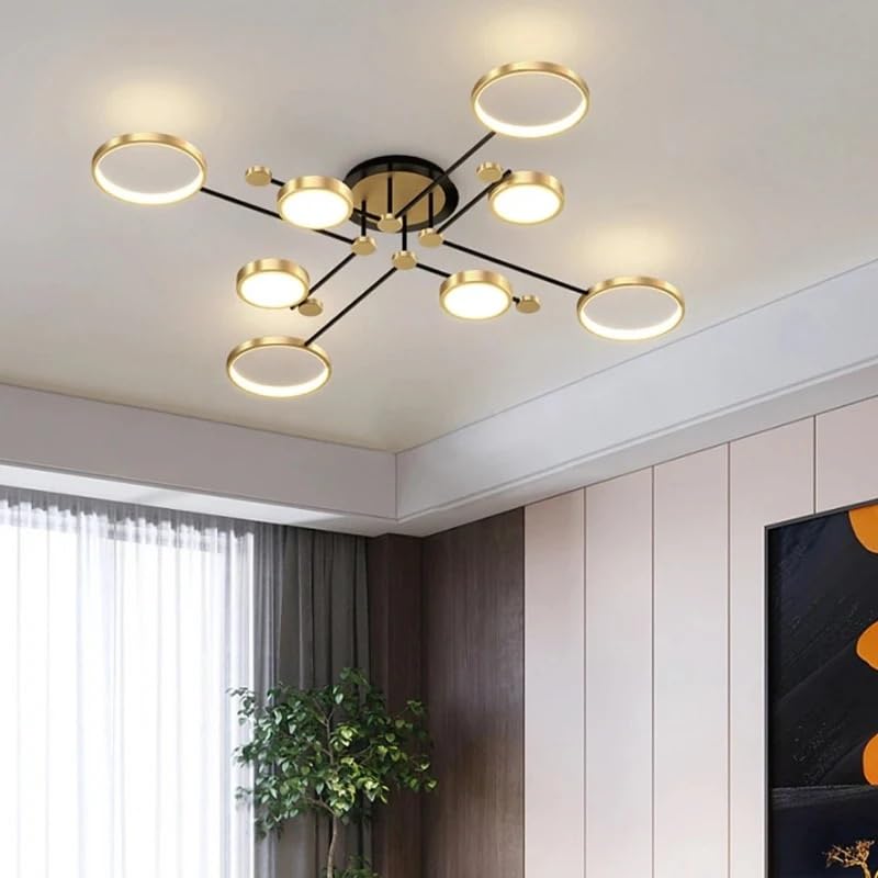 Lumière tricolore ajustable avec le lustre suspendu LED moderne 8H