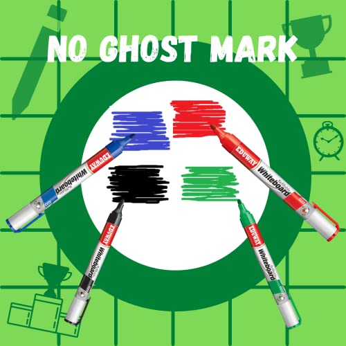 Image of Eduway Whiteboard Marker Set of 4 |Easily Erasable Ink |(Assorted Ink Colours) (Set of 4, Red, Blue, Black, Green)