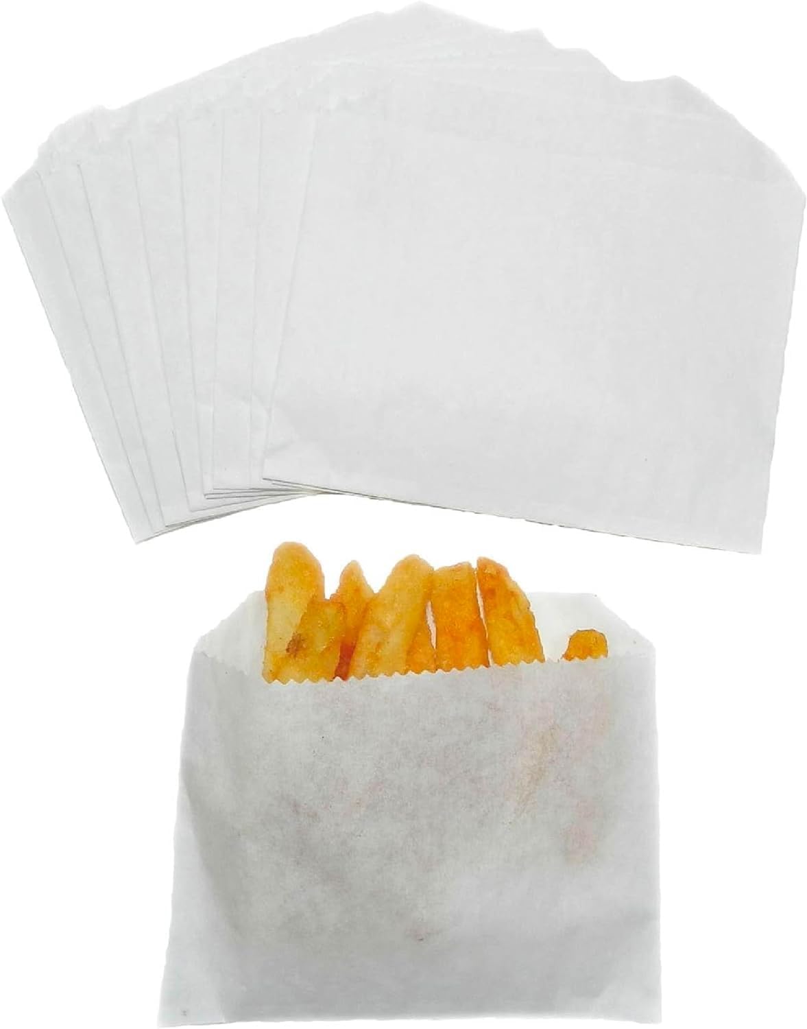 Regency Wraps RW106 100 Count French Fry Bags, White