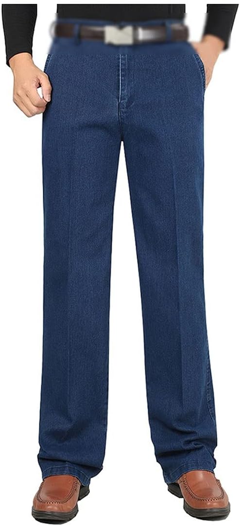 LUCIYLUCIY Mens Travel Pants Jeans,Stretch Slim Fit Men's Jeans Designer Classic Denim Pants Summer Baggy Jeans Men Fashion Elasticity (Size : 32)