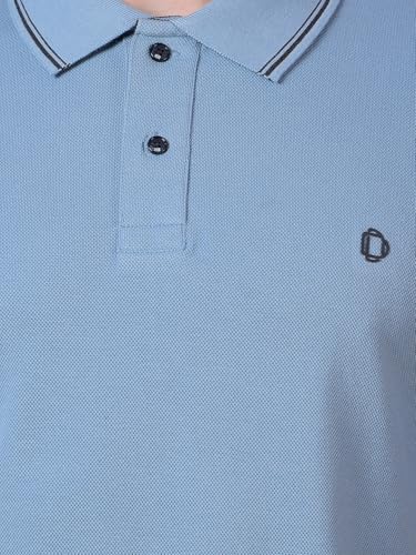 Image of Dollar Men's Pure Cotton Solid Green Color Polo T-Shirt