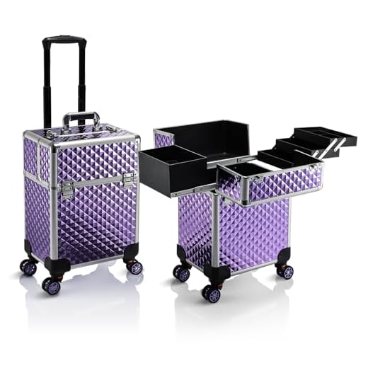 Stagiant Rolling Makeup Train Case for Travel