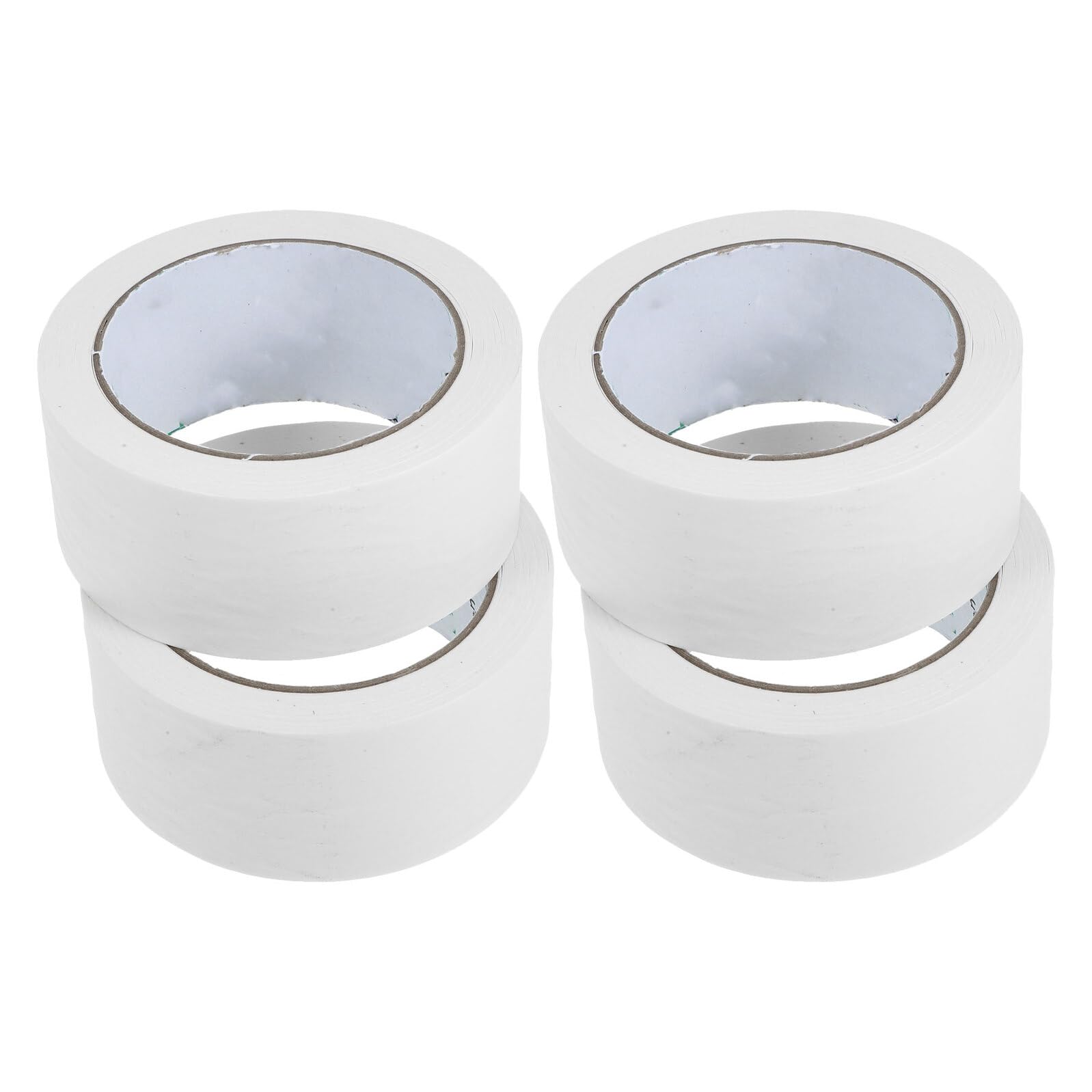 Healvian Nastro da Imballaggio in Carta Bianca Scrivibile 45Mm X 30m Set 4 Pezzi Ecologico per Sigillatura Cartoni Spedizioni e Pacchi Ufficio