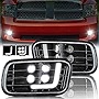 KEWISAUTO LED Fog Lights with Daytime Running Lights for Dodge Ram 1500 2009-2012 / Ram 2500 2010-2014 / Ram 2500 2010-2012 Accessories, Pickup Truck Bumper Driving Fog Lamps Assembly (2PCS)