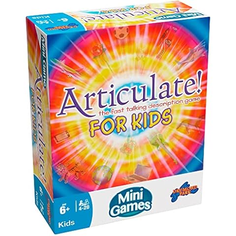 Drumond Park Articulate for Kids Mini Board Game, Travel Games for Kids, Compact Version of the Fast Talking Description Game, Family Games for Kids Suitable for Boys and Girls from 6+ Years Cover